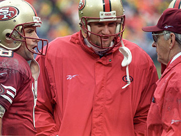 Steve Young, Brent Jones, and George Siefert